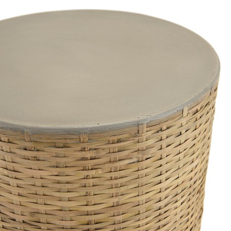 Table d'appoint ronde HECTOR en bambou naturel