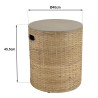 Table d'appoint ronde HECTOR en bambou naturel