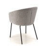 Lot de 2 chaises ULYSSE tissu gris clair
