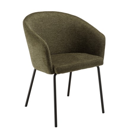 Lot de 2 chaises ULYSSE - Tissu vert olive