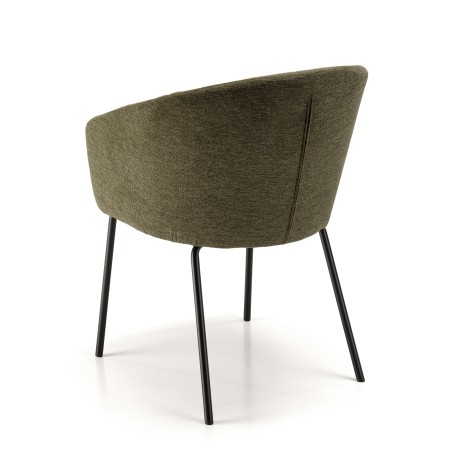 Lot de 2 chaises ULYSSE - Tissu vert olive