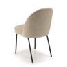 Lot de 2 chaises ULYSSE - Tissu sable et acier noir