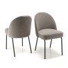 Lot de 2 chaises ULYSSE - Tissu couleur lin