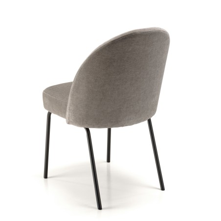 Lot de 2 chaises ULYSSE - Tissu couleur lin