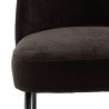 ULYSSE Set of 2 Chairs - Black Fabric & Steel Legs