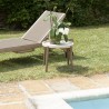 HECTOR Round Side Table 50x50cm Beige Concrete Top