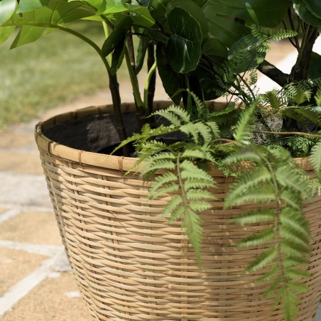 Pot de fleur HECTOR en bambou naturel 60x60cm