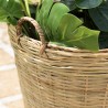 Pot de fleur rond en bambou naturel HECTOR 60x60cm