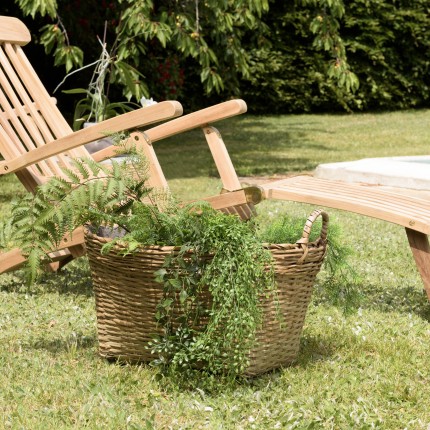 Pot de fleur ovale HECTOR en bambou naturel