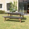 HECTOR Houston Garden Furniture - Concrete-Look Resin and Acacia - 4/6 People