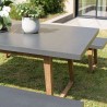 HECTOR Houston Garden Furniture - Concrete-Look Resin and Acacia - 4/6 People