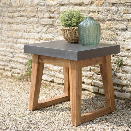 Table d'appoint HECTOR - Béton foncé 50x40cm