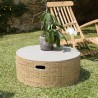 HECTOR Round Coffee Table - Natural Bamboo Base
