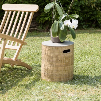 Table d'appoint ronde HECTOR en bambou naturel
