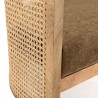 ISA - Mango Wood Armchair with Natural Cane Back and Taupe Seat