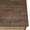 ISA Dark Mango Wood Coffee Table with Natural Cane Patchwork