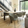 Lot de 2 chaises ULYSSE - Tissu vert olive