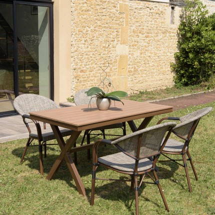 Table de jardin VIANNEY 4 personnes 140x80cm