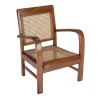 Fauteuil WALLY - Bois Mindi et cannage foncé