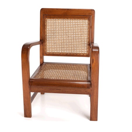 Fauteuil DAK - Bois Mindi et cannage foncé