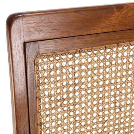 Fauteuil DAK - Bois Mindi et cannage foncé