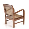 Fauteuil DAK - Bois Mindi et cannage foncé