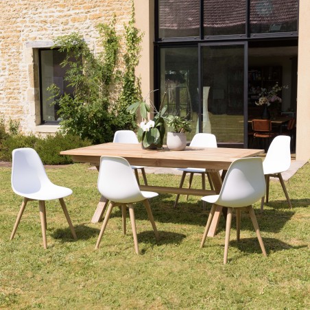 Lot de 2 chaises blanches MALO