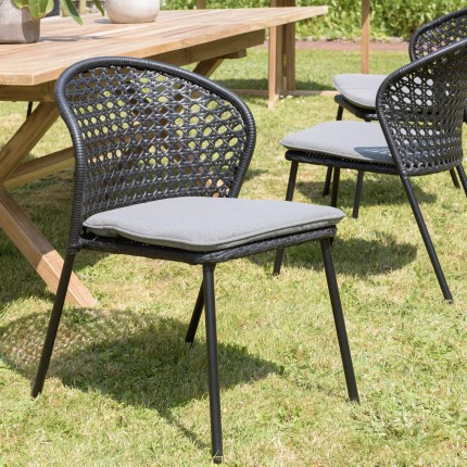 MALO - Set of 2 Black Rattan Chairs | Outdoor Furniture
