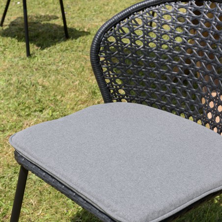Lot de 2 chaises MALO rotin synthétique noir