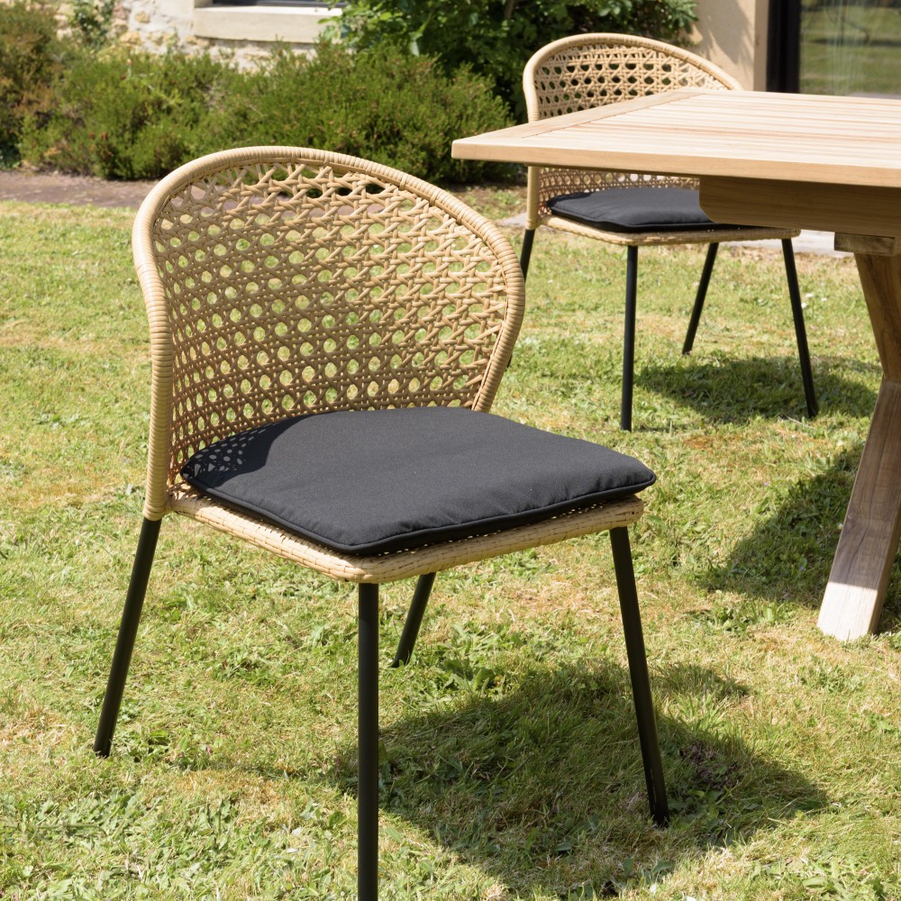 MALO - Set of 2 Natural-Coloured Rattan Chairs MALO - Set of 2 Natural-Coloured Rattan Chairs