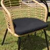 MALO - Set of 2 Natural-Coloured Synthetic Rattan Armchairs