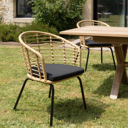 Lot de 2 fauteuils MALO en rotin synthétique