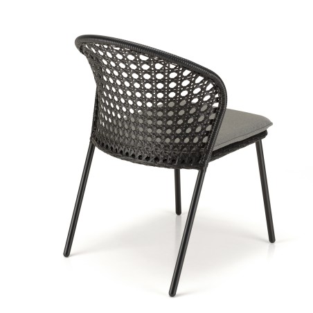 MALO - Set of 2 Black Rattan Chairs | Outdoor Furniture