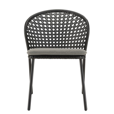 Lot de 2 chaises MALO rotin synthétique noir