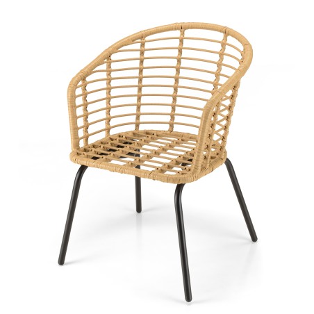 Lot de 2 fauteuils MALO en rotin synthétique