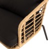 Ensemble MALO - Fauteuils rotin synthétique et table basse ronde