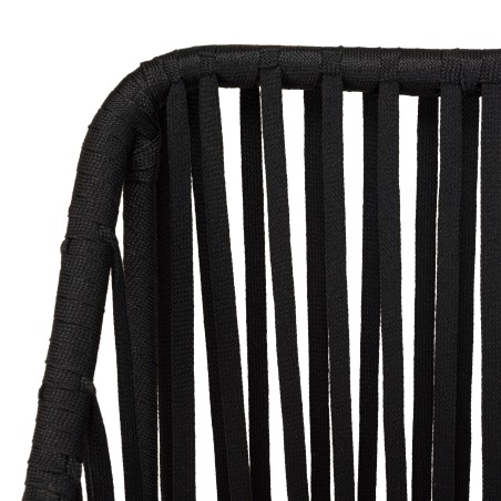 Lot 2 fauteuils MALO cordage noir coussin gris anthracite