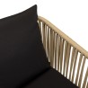 Lot de 6 fauteuils en cordage - Naturel et noir