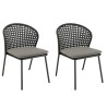 Lot de 2 chaises MALO rotin synthétique noir