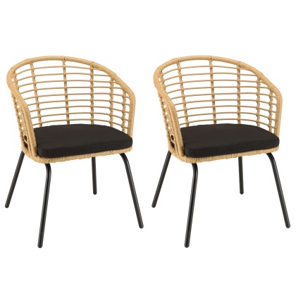 Lot de 2 fauteuils MALO en rotin synthétique