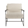 OCTAVE Ecru Fabric Armchair with 1 Cushion
