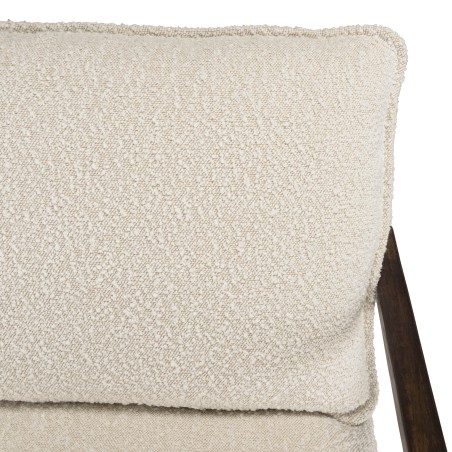 OCTAVE Ecru Fabric Armchair with 1 Cushion