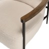 OCTAVE Armchair - Ecru Bouclé Fabric with Metal Frame