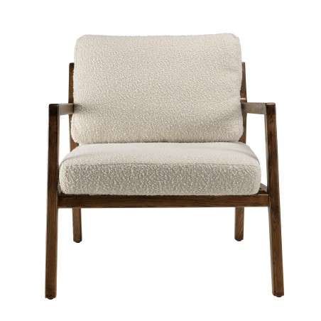 OCTAVE Armchair - Ecru Fabric & Wooden Frame