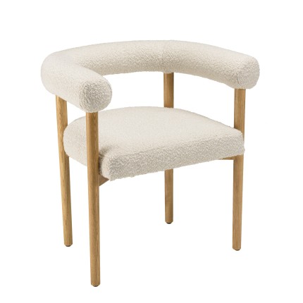 Chaise OCTAVE en tissu écru