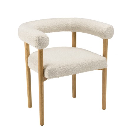 Chaise OCTAVE en tissu écru