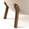 Armchair in Ecru Bouclé Fabric | Gaston