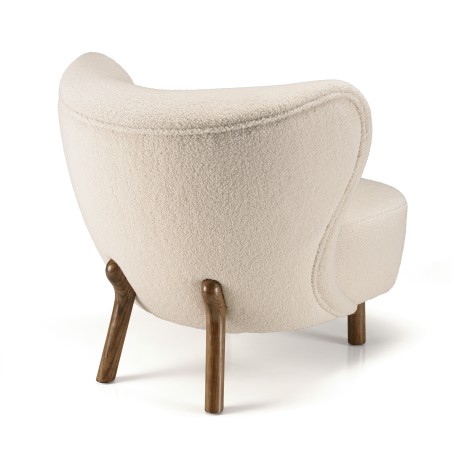 OCTAVE Armchair in Ecru Bouclé Fabric