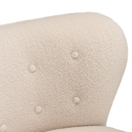 OCTAVE Armchair in Ecru Bouclé Fabric