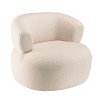 Fauteuil OCTAVE en tissu bouclette écru